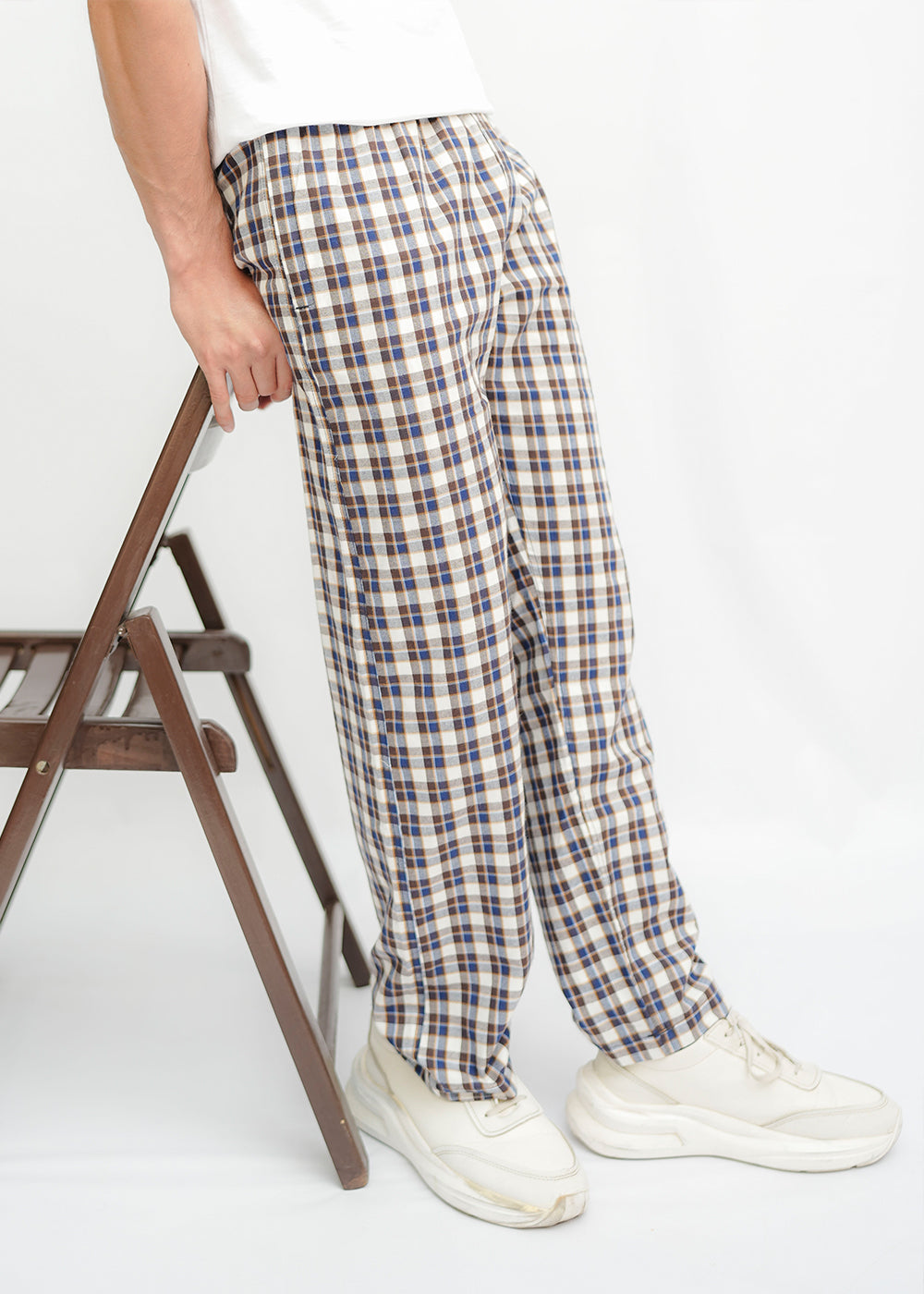 Avaron Woven Pajamas-Brown-Blue