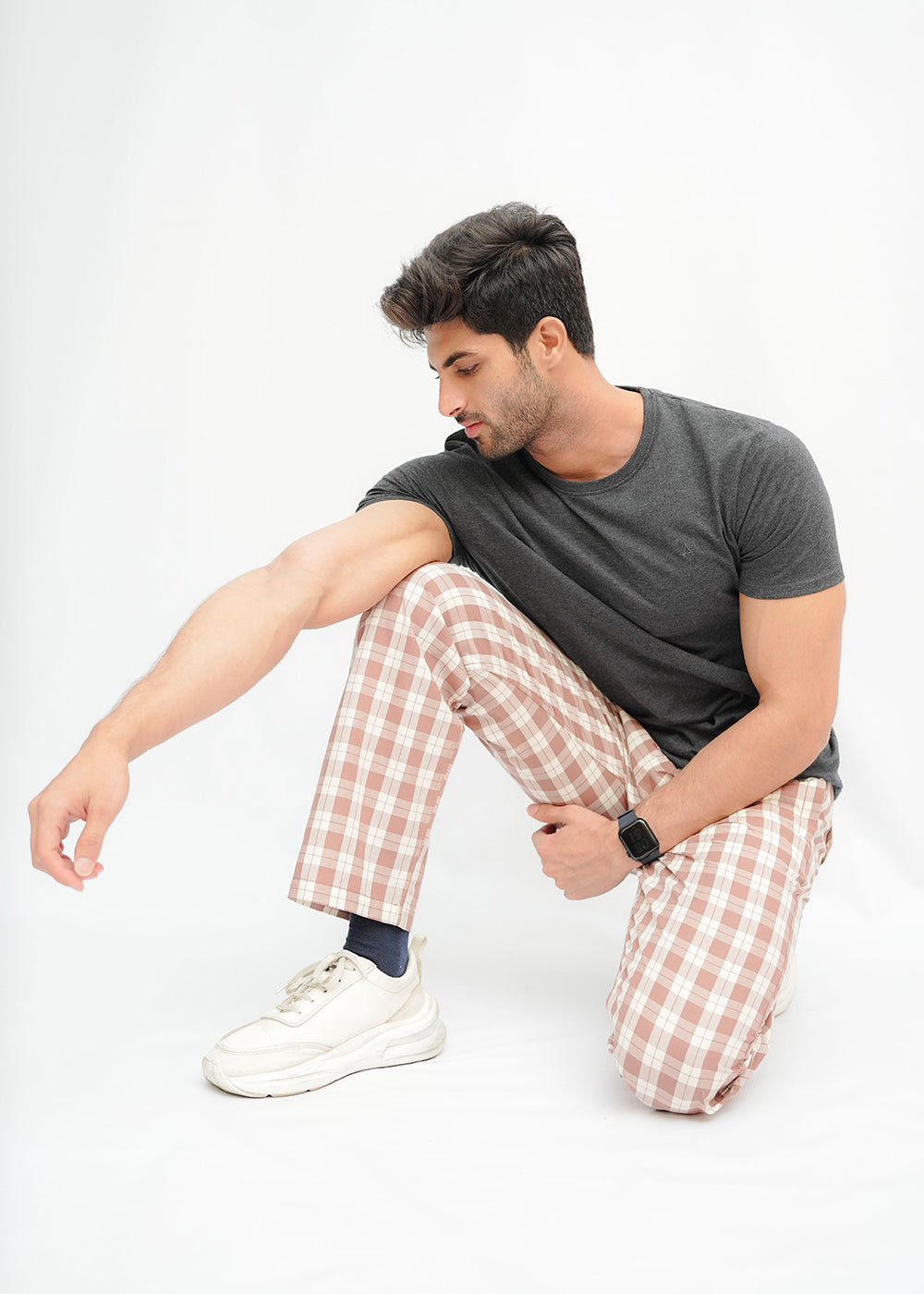 Avaron Woven Pajamas-Brown