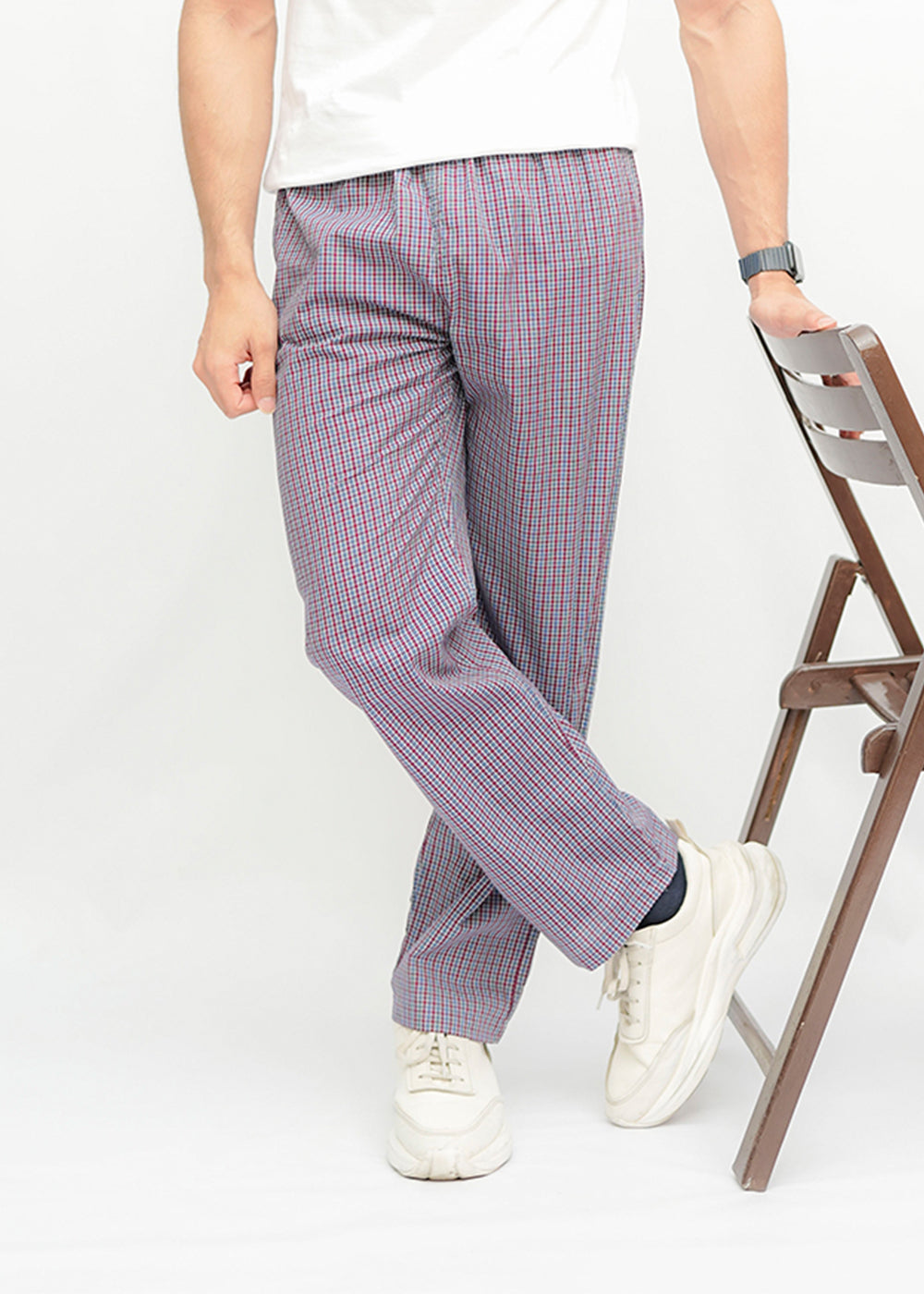 Avaron Woven Pajamas-Blue Red