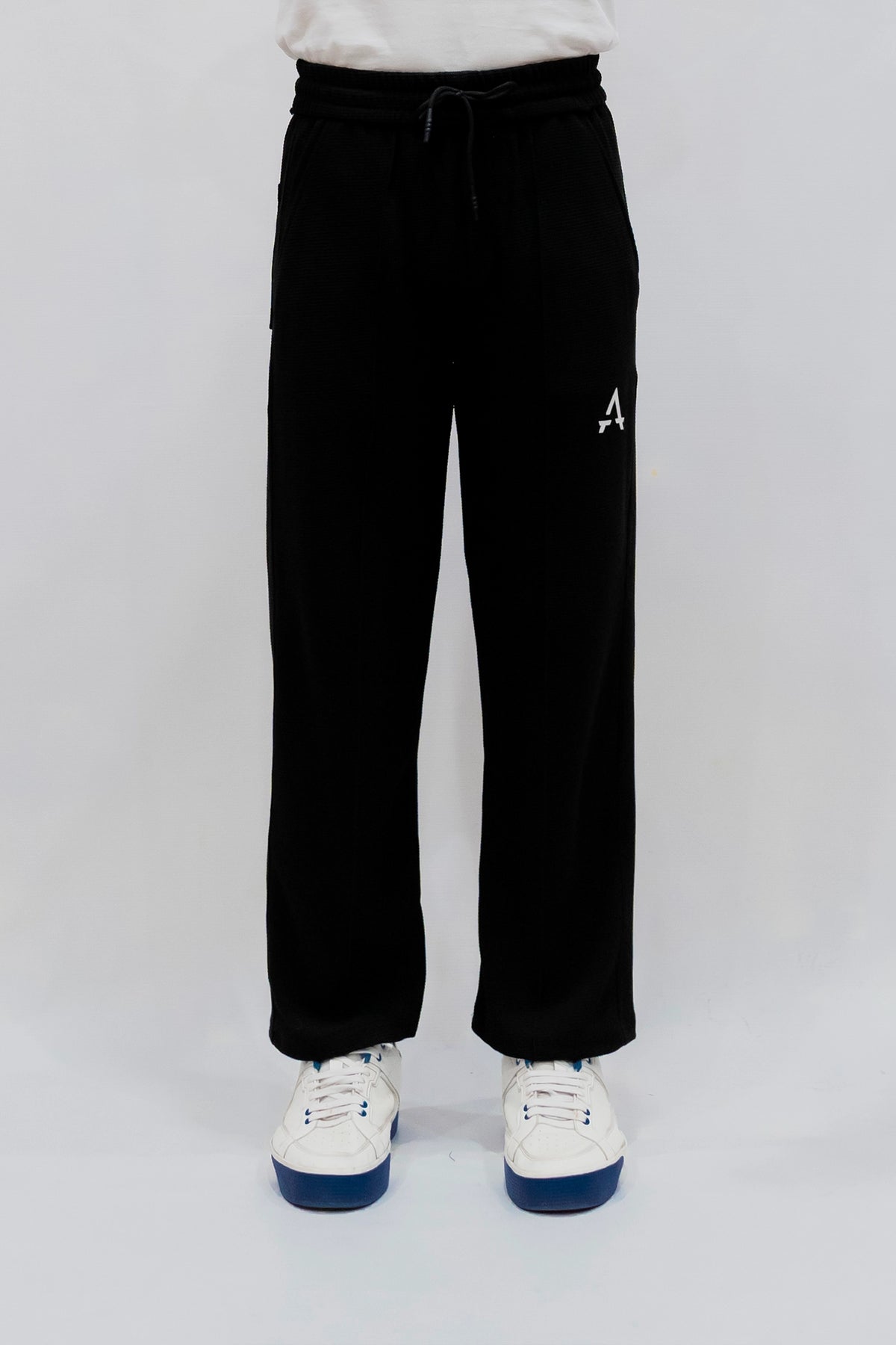 Imported Waffle Fabric Trouser - Black