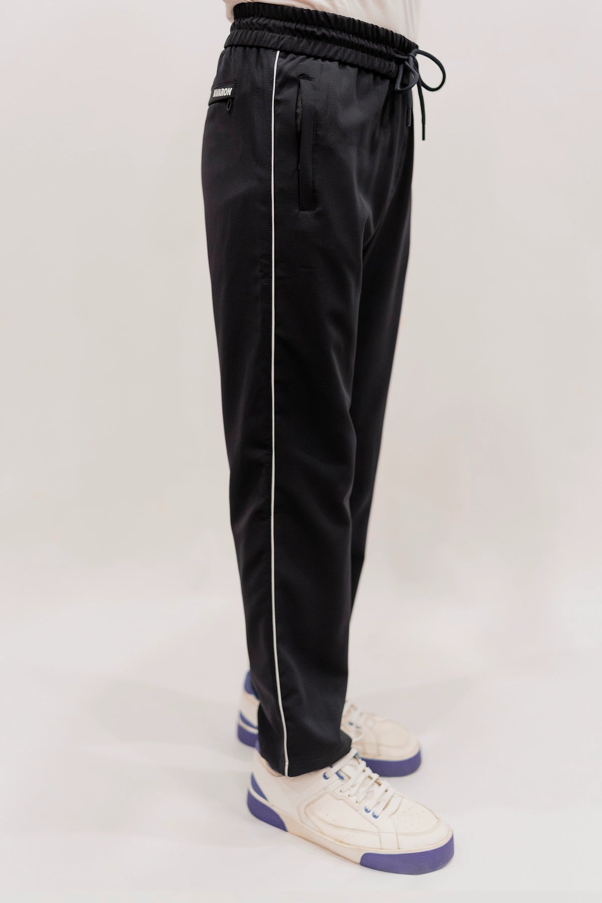 Imported Terry Fabric Trouser - Black
