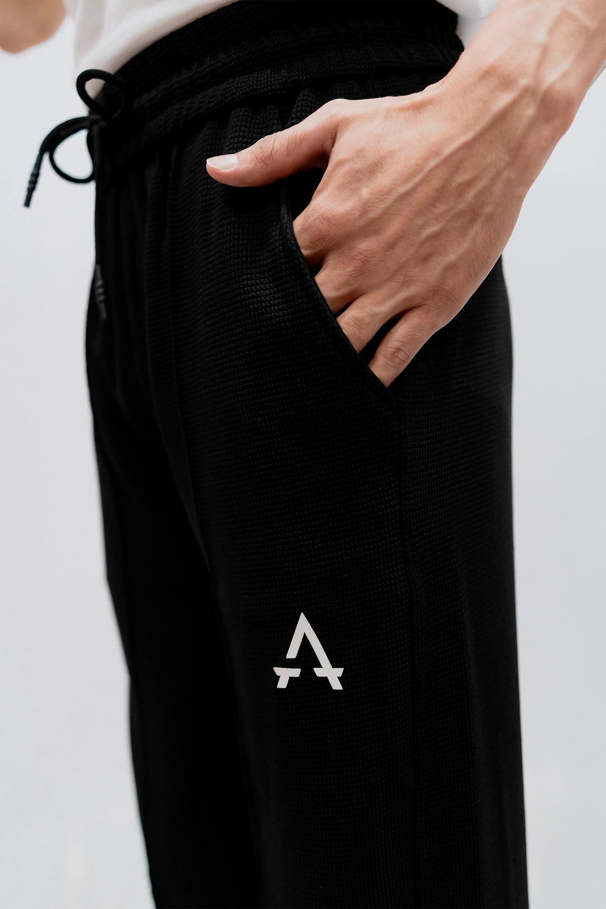 Imported Waffle Fabric Trouser - Black