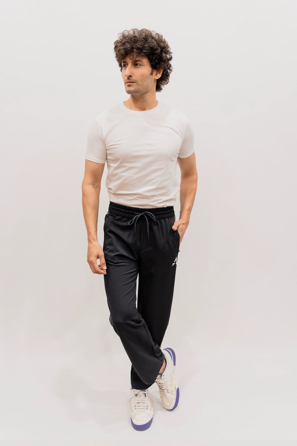 Imported Terry Fabric Trouser - Black