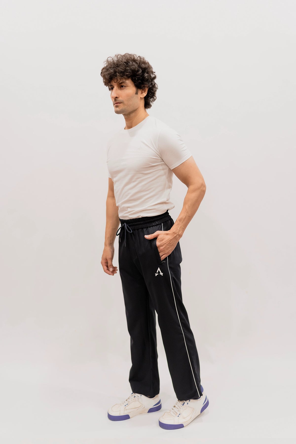 Imported Terry Fabric Trouser - Black