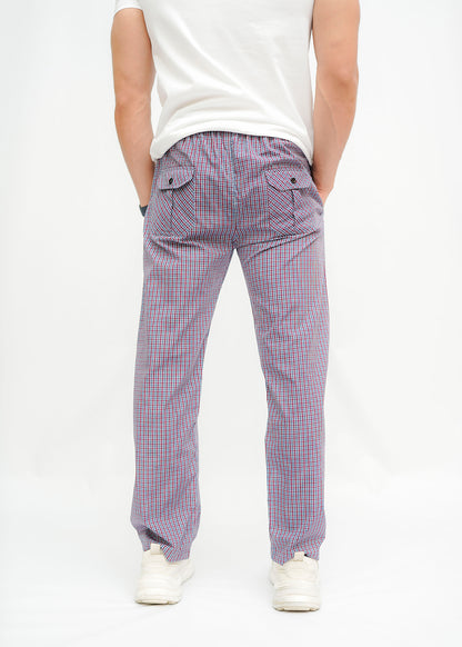 Avaron Woven Pajamas-Blue Red