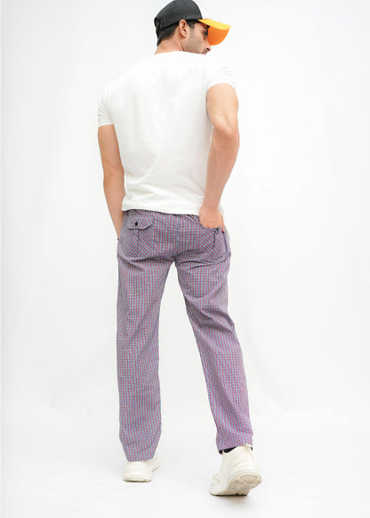 Avaron Woven Pajamas-Blue Red