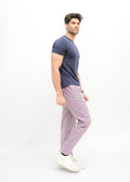 Avaron Woven Pajamas-Purple White