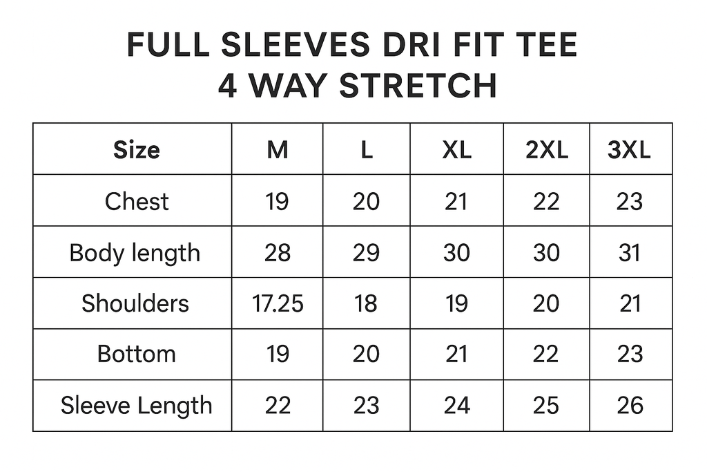 NIK Full Sleeve Dri-Fit Tee – 4-Way Stretch -Navy
