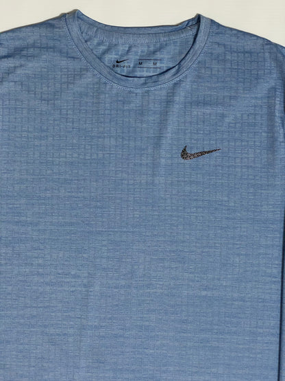 NIK Full Sleeve Dri-Fit Tee – 4-Way Stretch- Light Blue