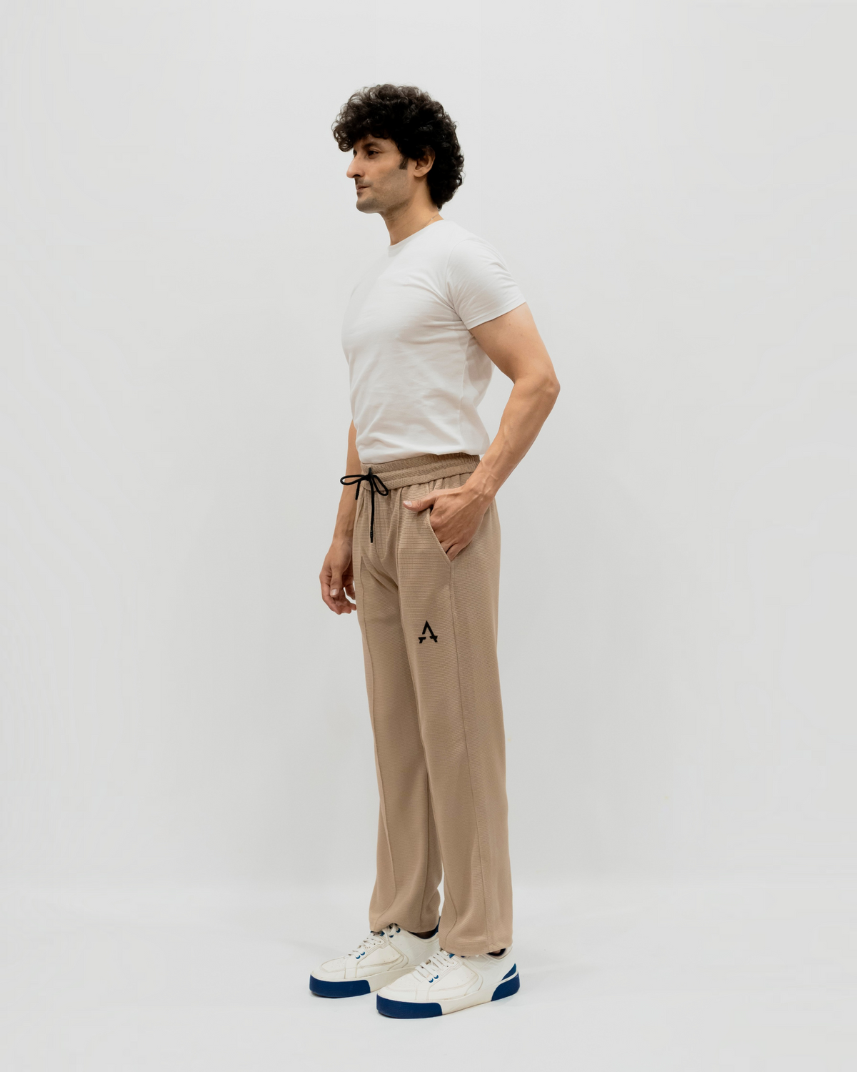 Imported Waffle Fabric Trouser - Skin