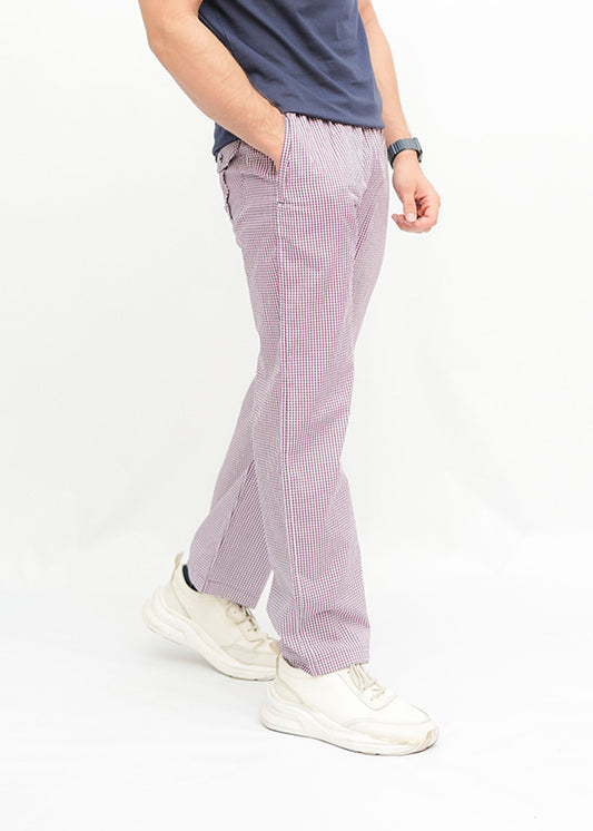 Avaron Woven Pajamas-Purple White