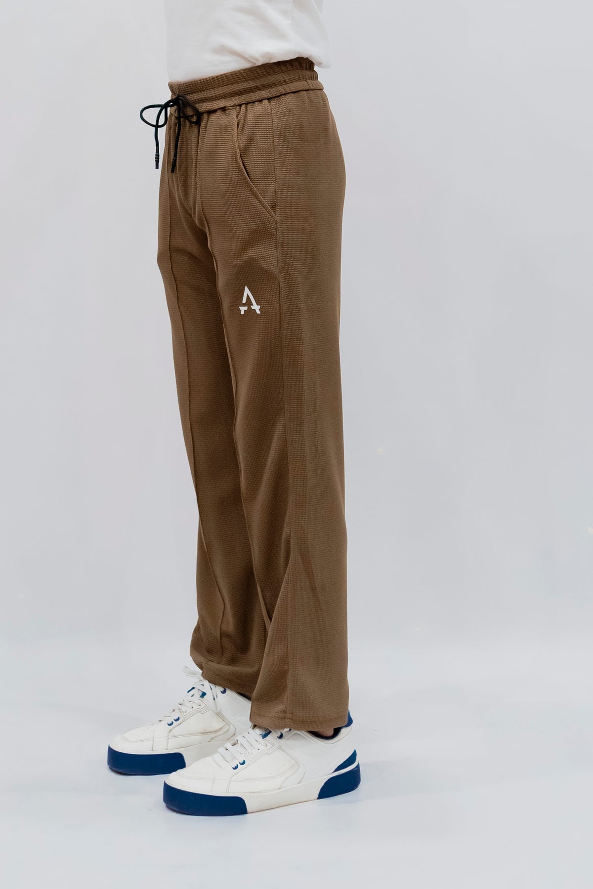 Imported Waffle Fabric Trouser - Mustard