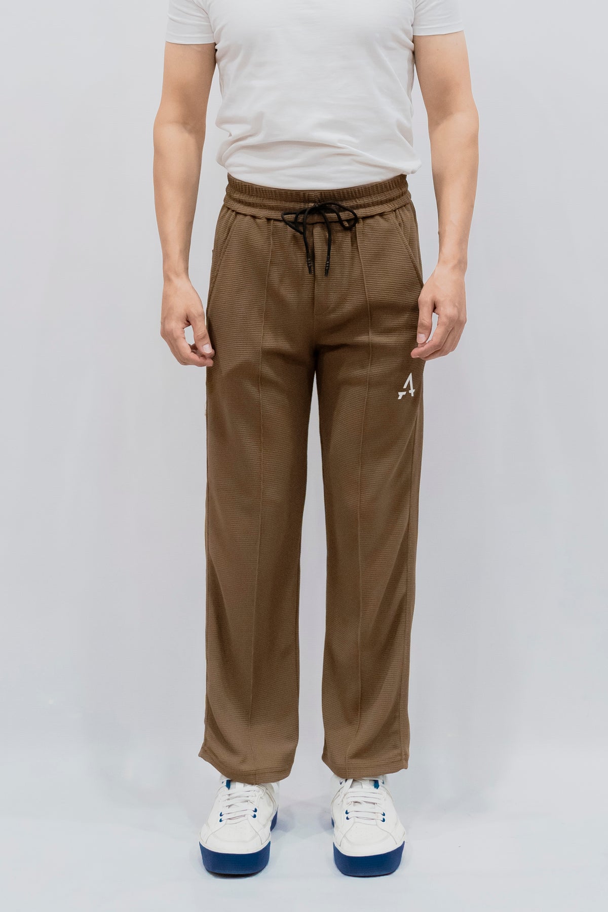 Imported Waffle Fabric Trouser - Mustard