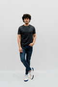 Avaron Combed Cotton T-Shirt-charcoal-grey