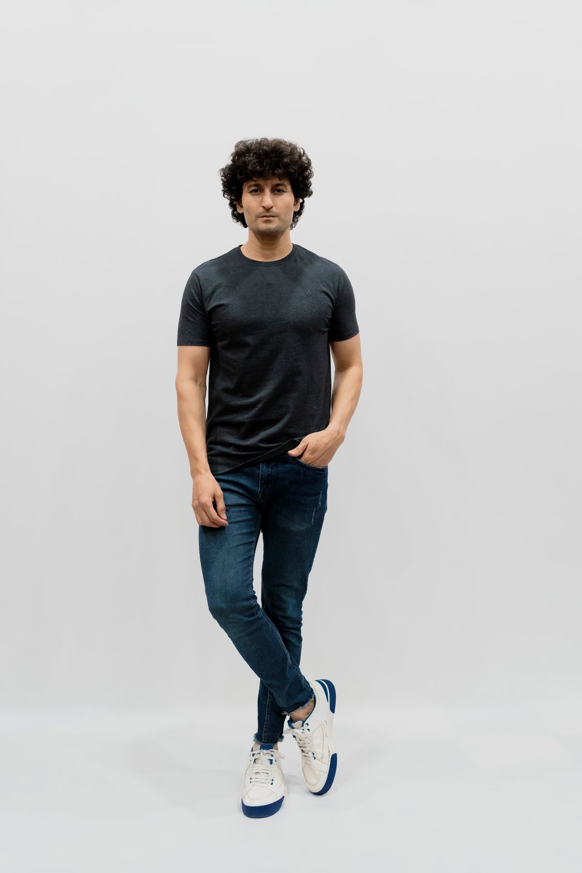 Avaron Combed Cotton T-Shirt-charcoal-grey