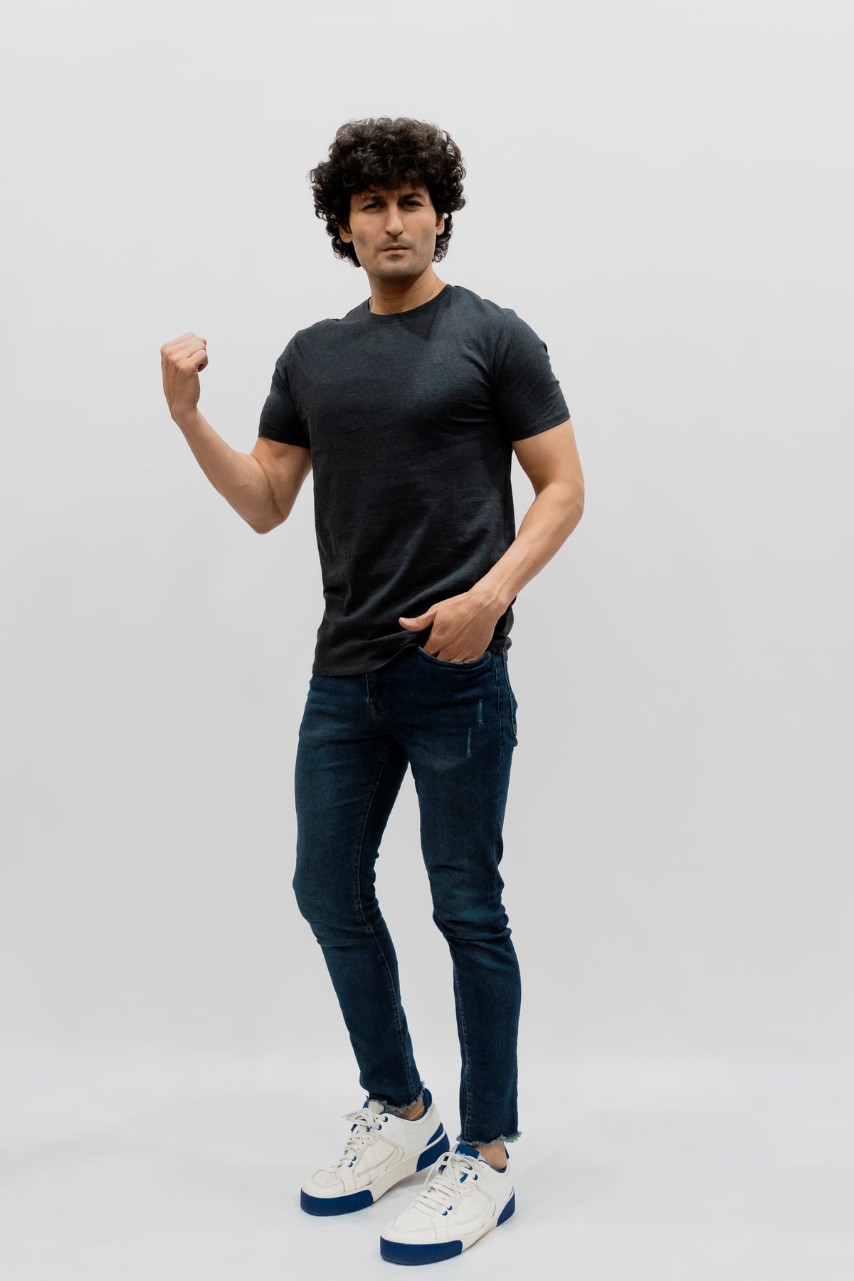 Avaron Combed Cotton T-Shirt-charcoal-grey