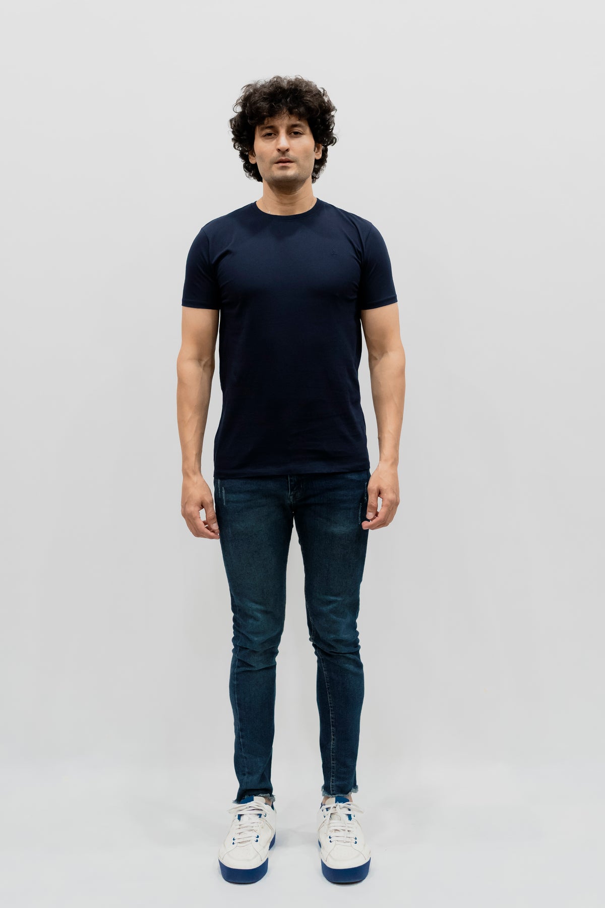 Avaron Combed Cotton T-shirt Navy
