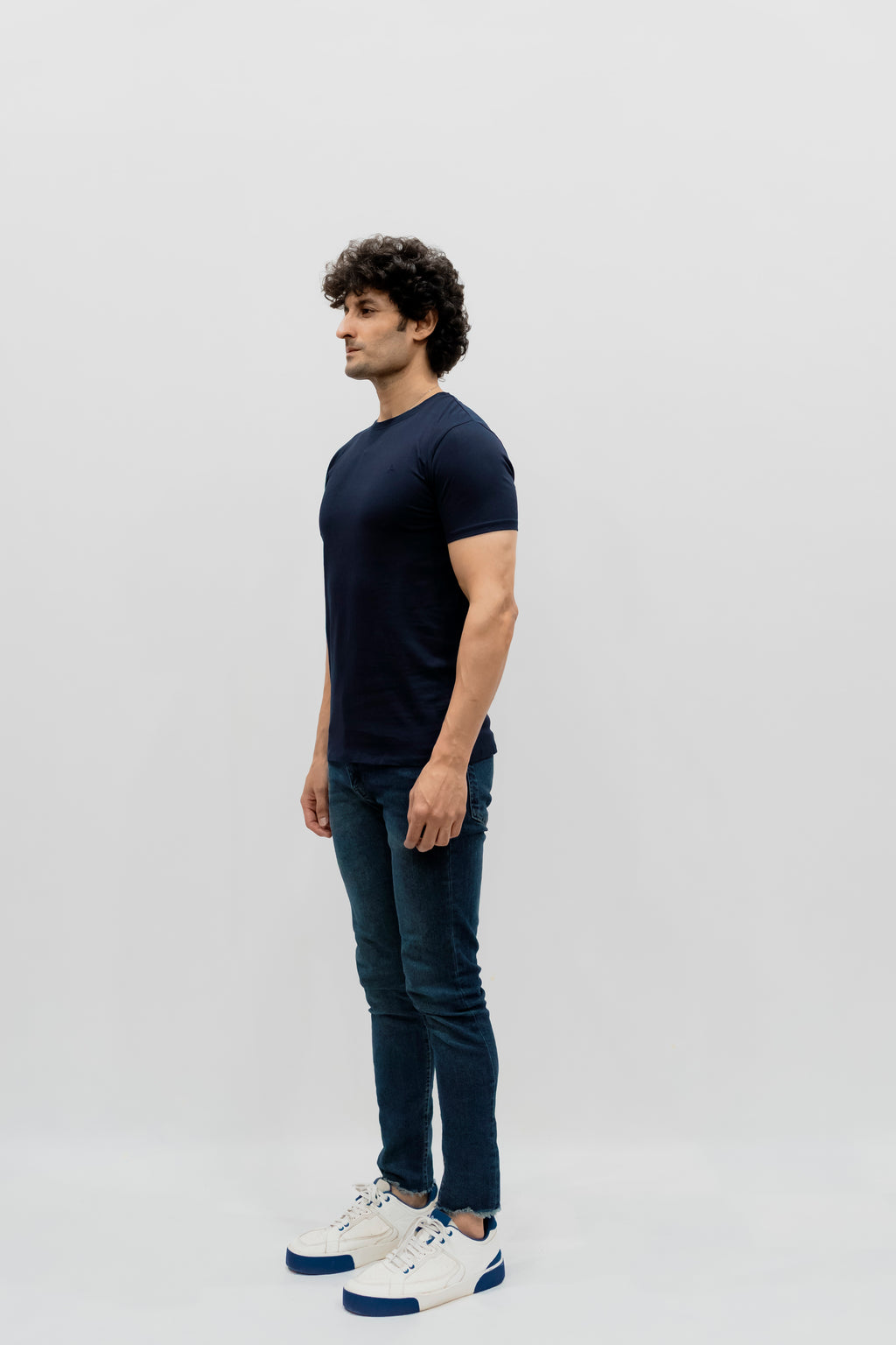 Avaron Combed Cotton T-shirt Navy