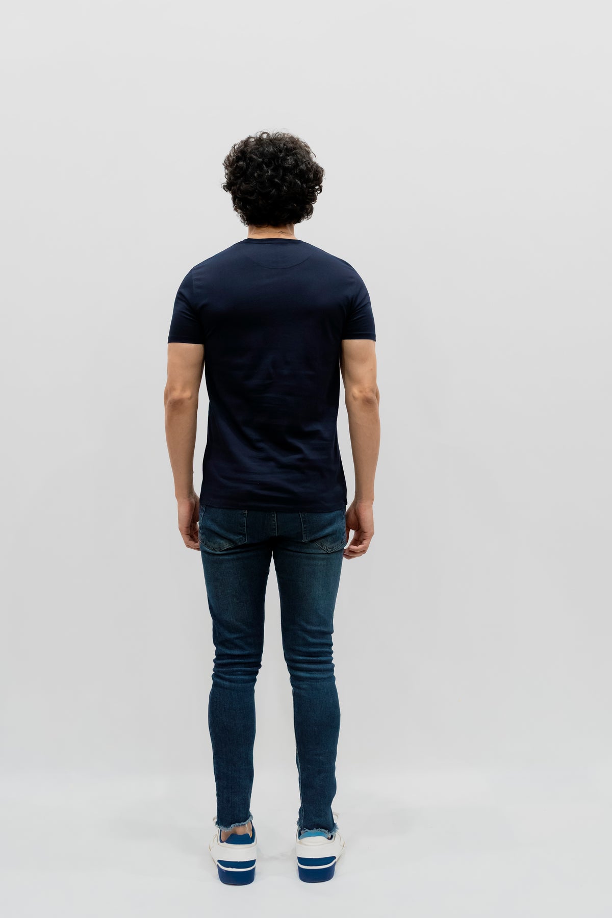 Avaron Combed Cotton T-shirt Navy