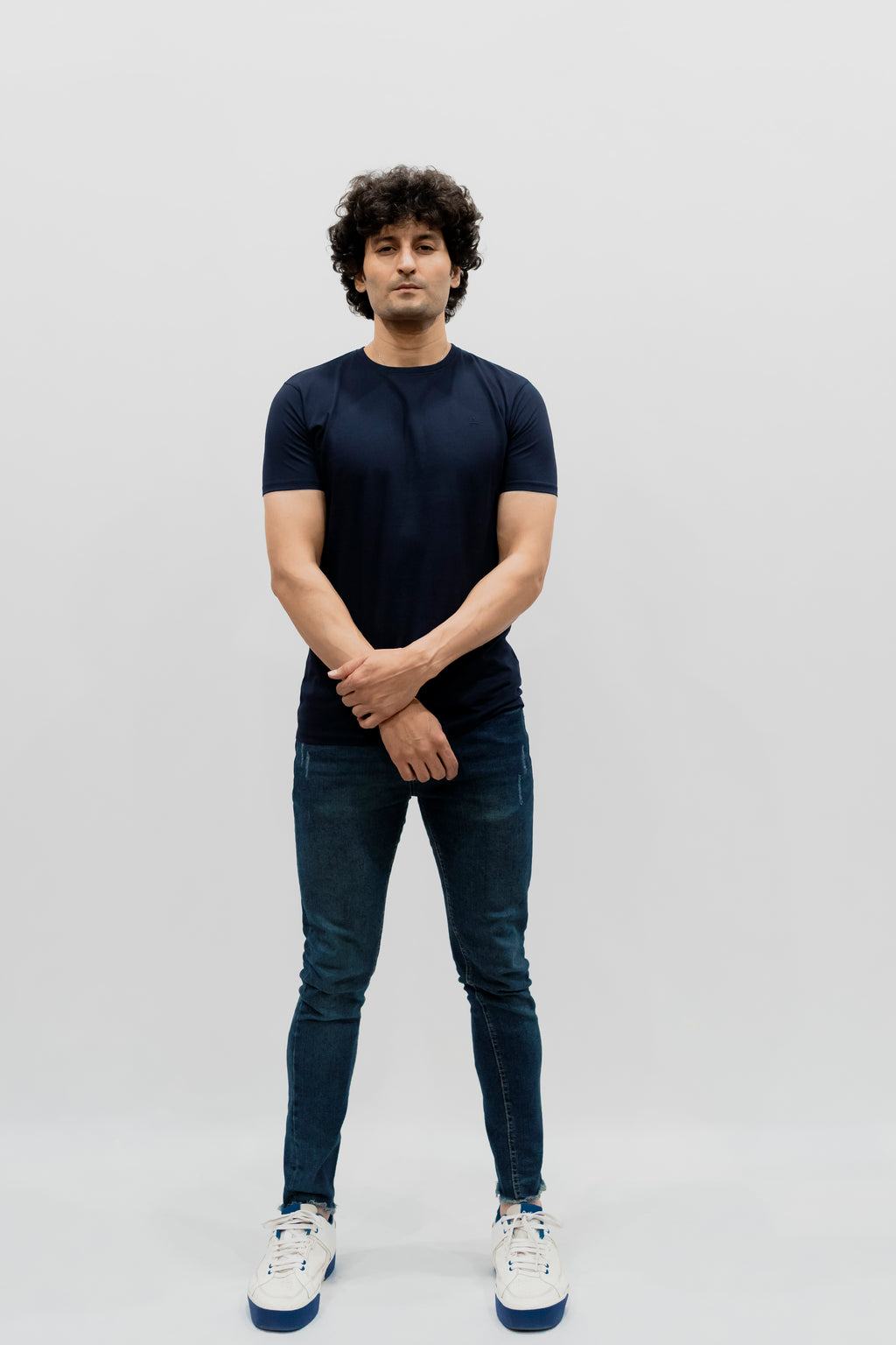 Avaron Combed Cotton T-shirt Navy