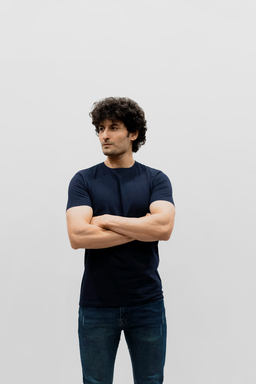 Avaron Combed Cotton T-shirt Navy