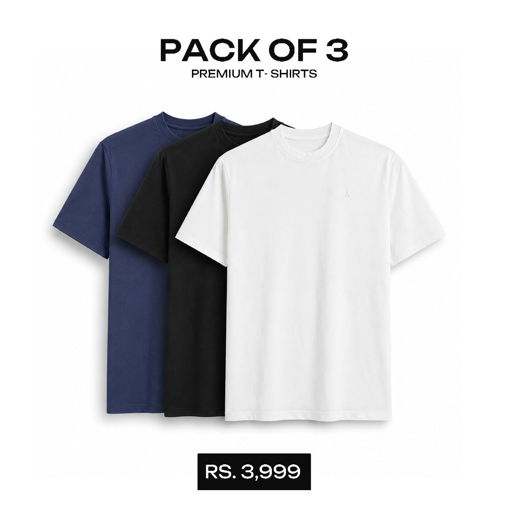 Avaron Premium T-Shirt-Pack Of 3
