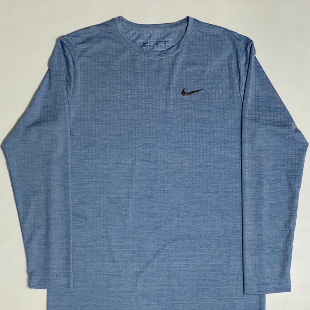 NIK Full Sleeve Dri-Fit Tee – 4-Way Stretch- Light Blue