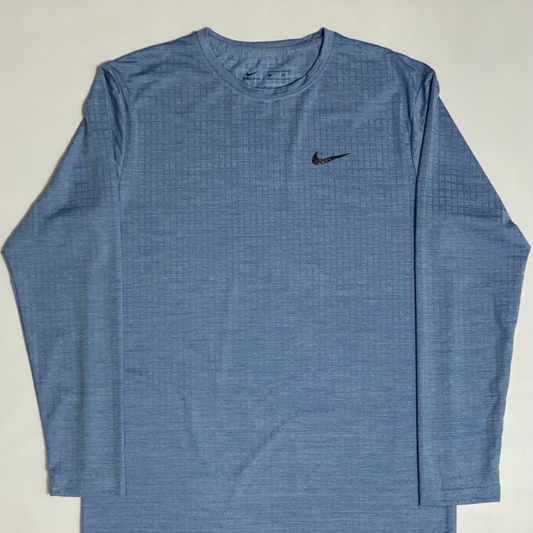NIK Full Sleeve Dri-Fit Tee – 4-Way Stretch- Light Blue