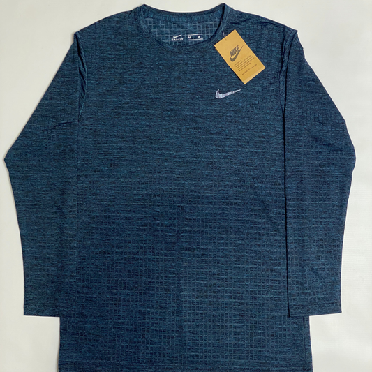 NIK Full Sleeve Dri-Fit Tee – 4-Way Stretch -Blue