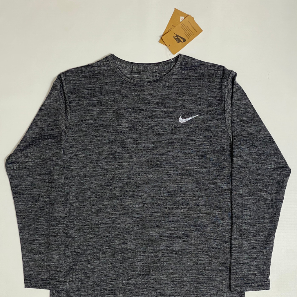 NIK Full Sleeve Dri-Fit Tee – 4-Way Stretch - Dark Grey