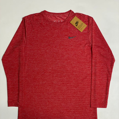 NIK Full Sleeve Dri-Fit Tee – 4-Way Stretch-Red