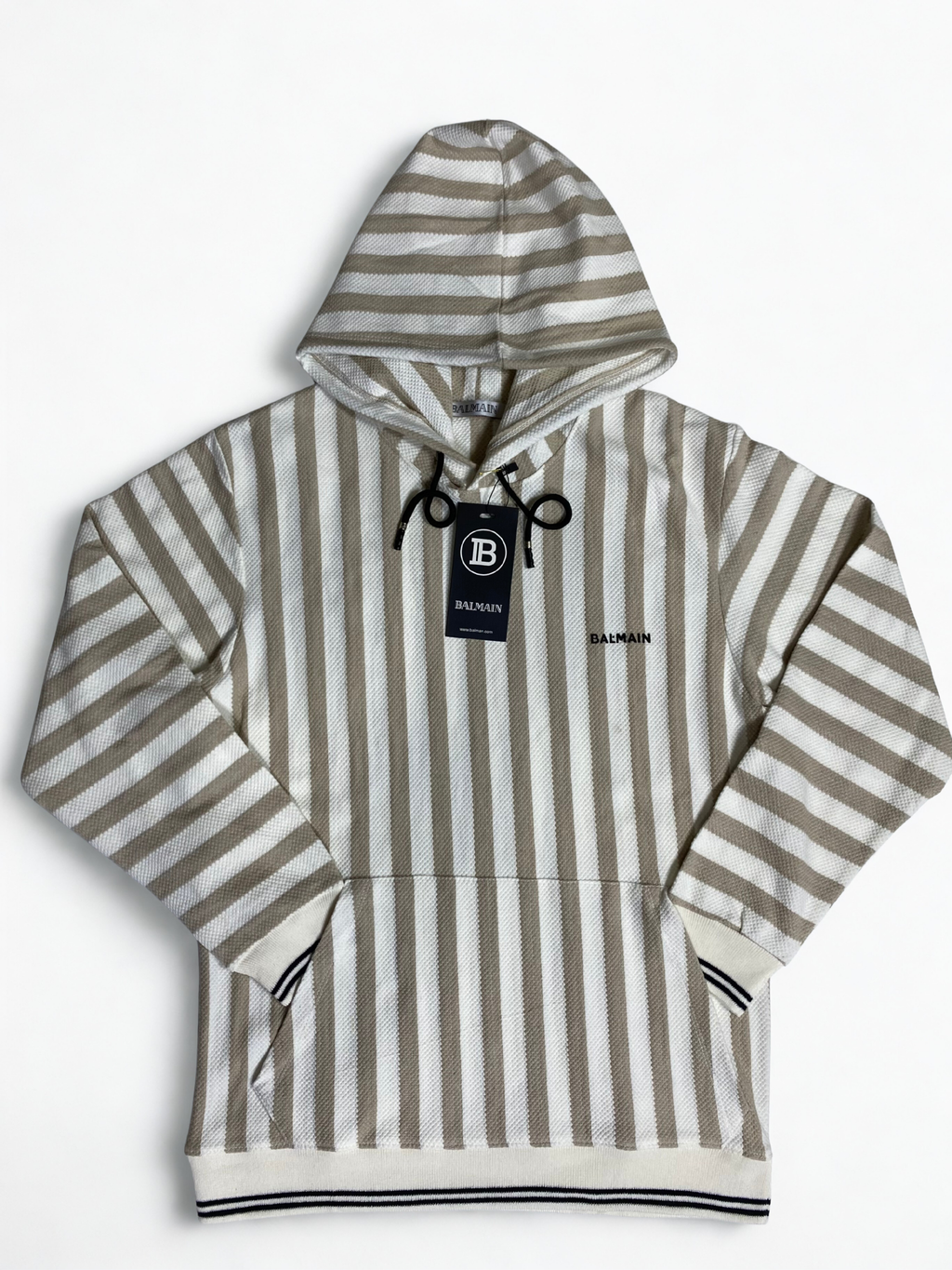 Old Money Striped Knit Hoodie – Premium Winter Essential-Brown