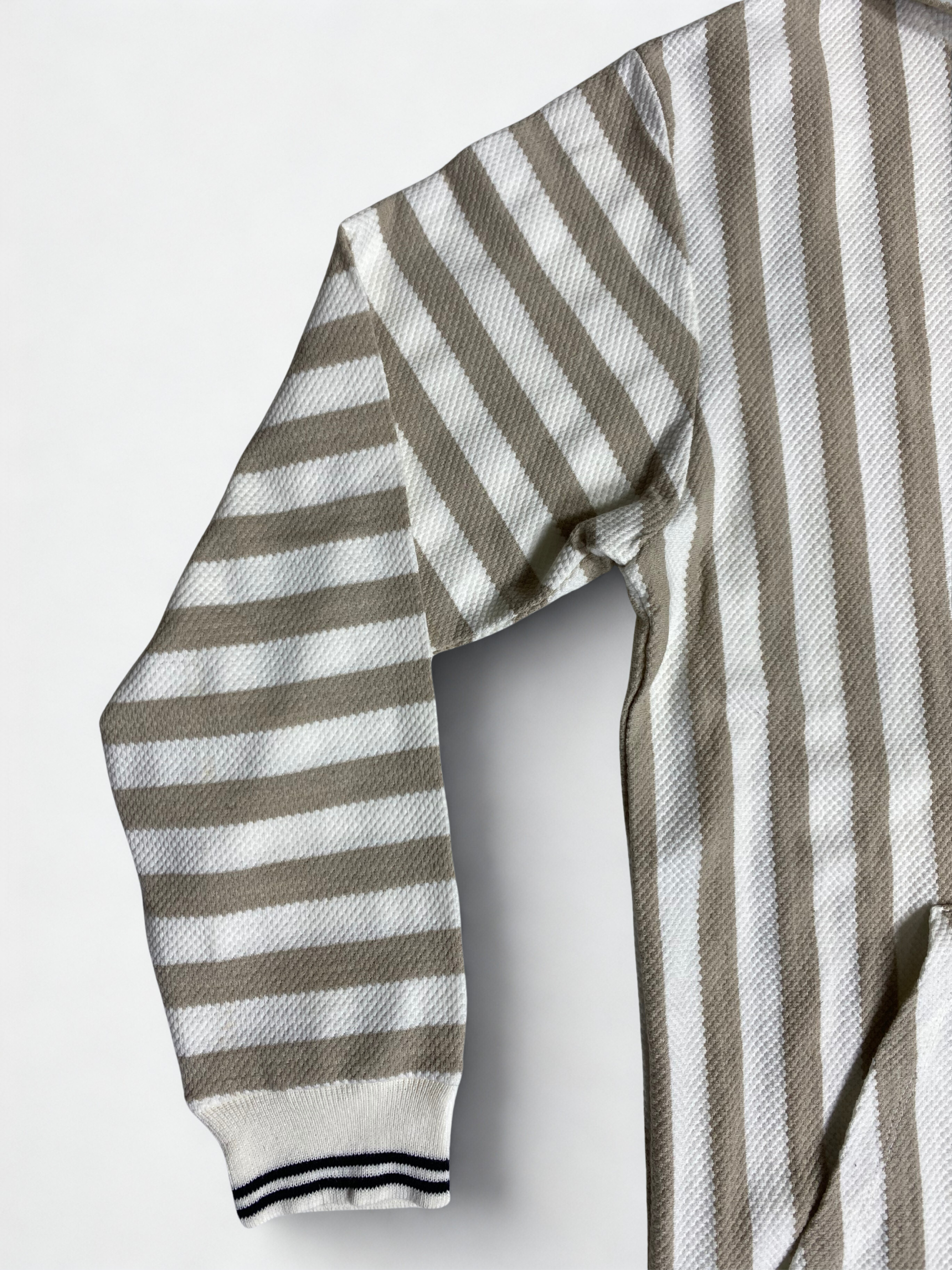 Old Money Striped Knit Hoodie – Premium Winter Essential-Brown