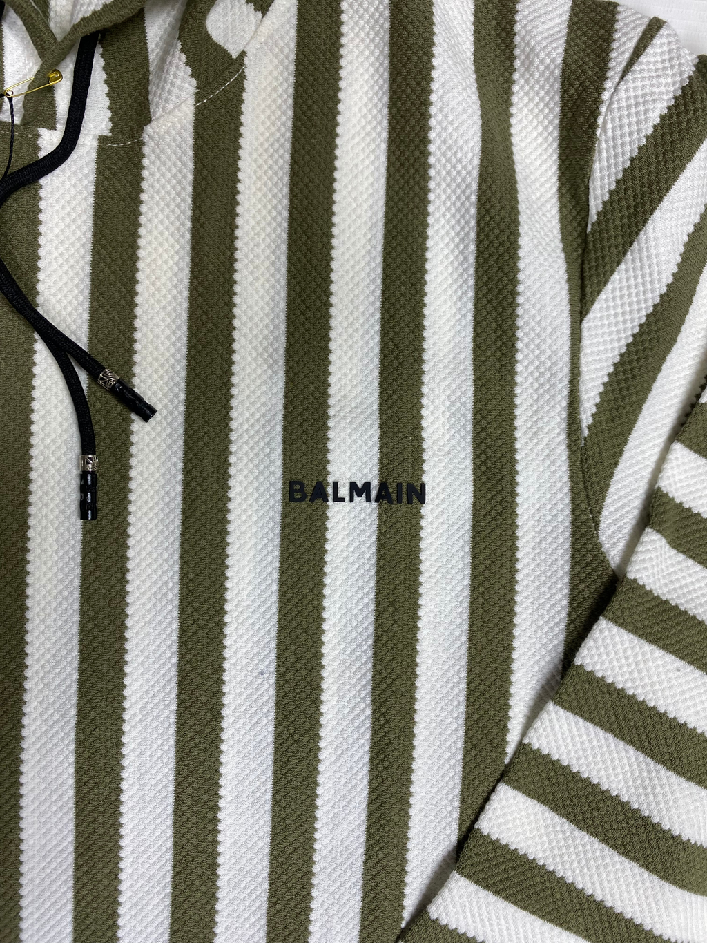 Old Money Striped Knit Hoodie – Premium Winter Essential-Green