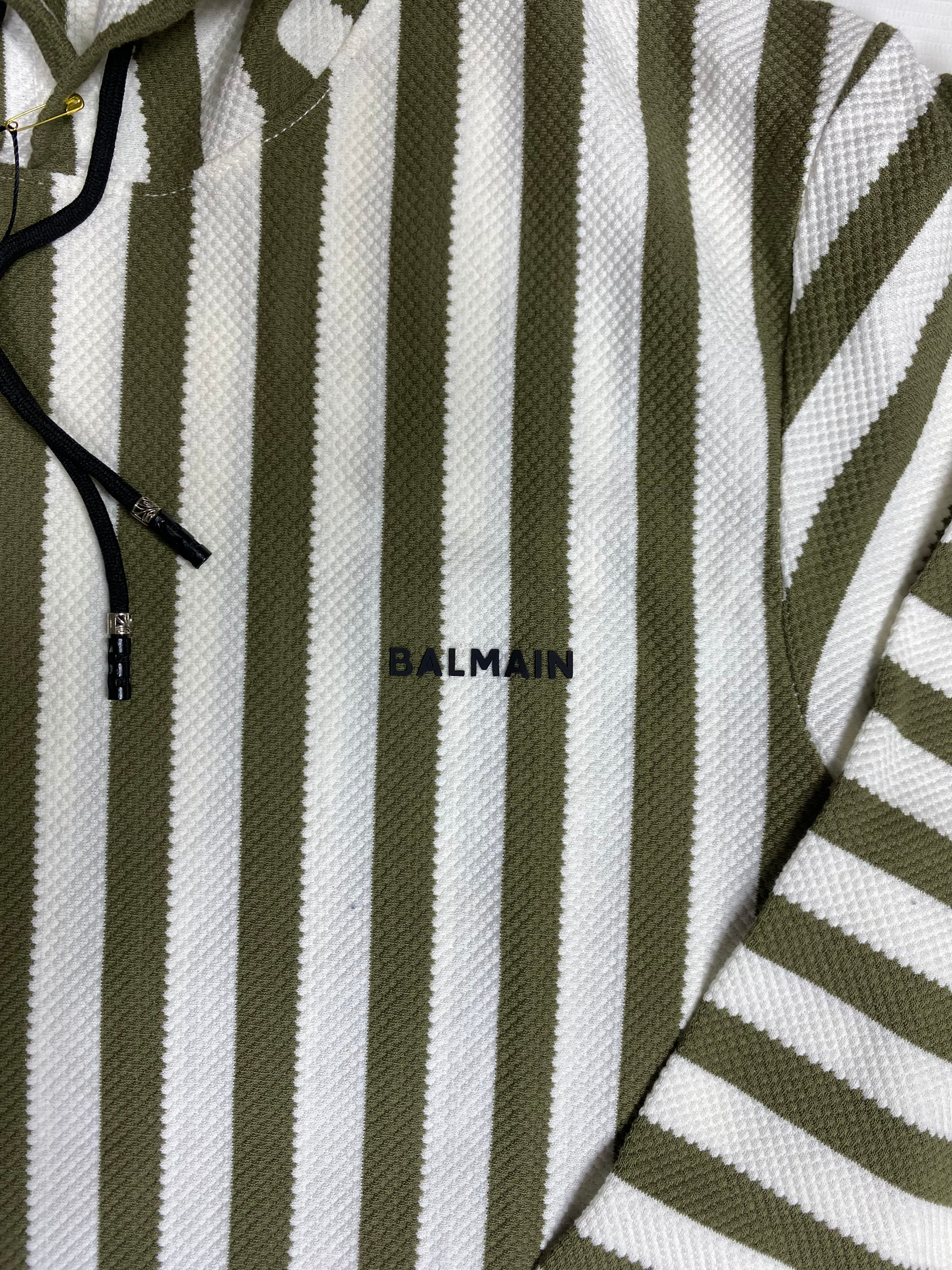 Old Money Striped Knit Hoodie – Premium Winter Essential-Green
