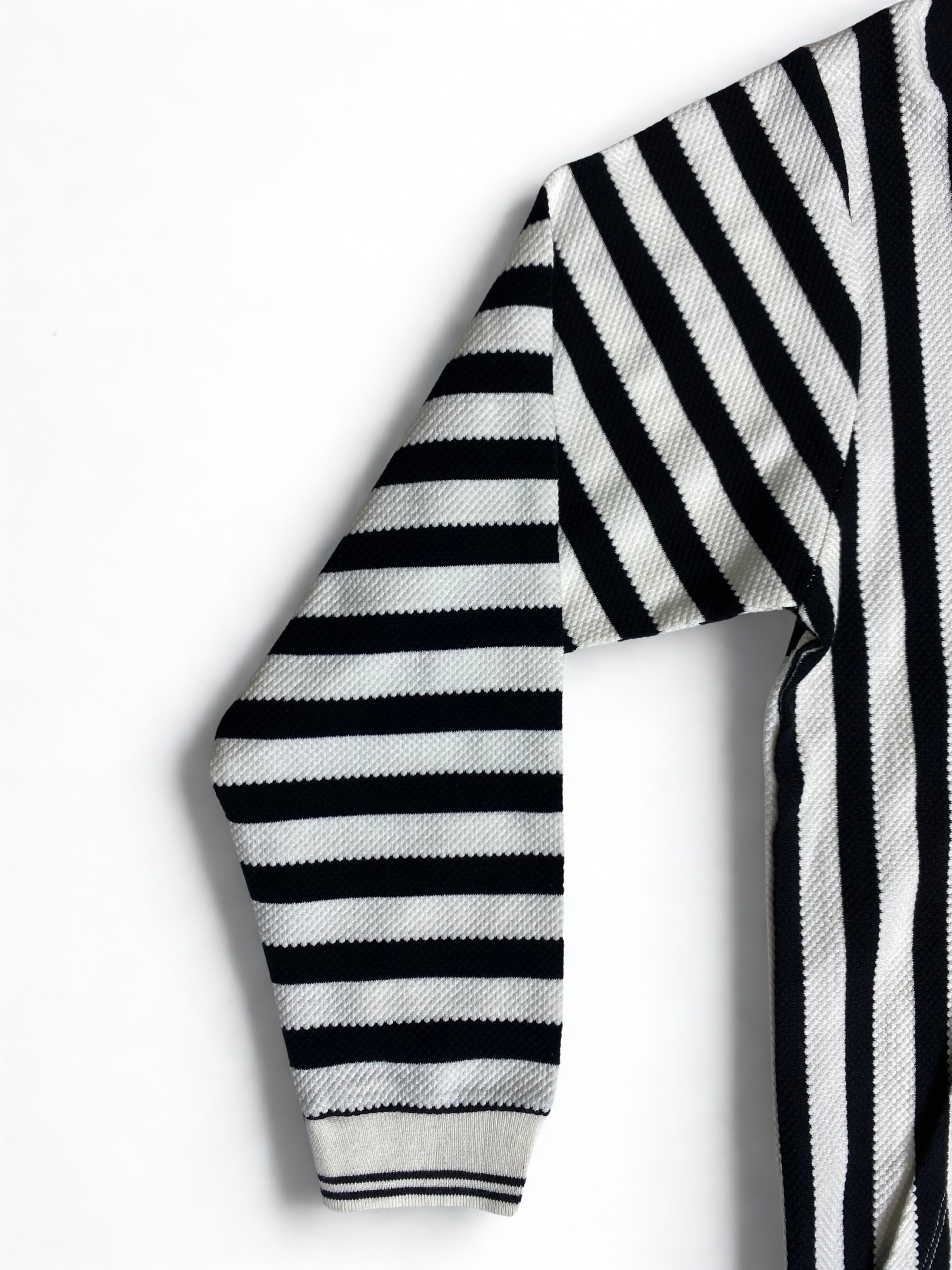 Old Money Striped Knit Hoodie – Premium Winter Essential- Black