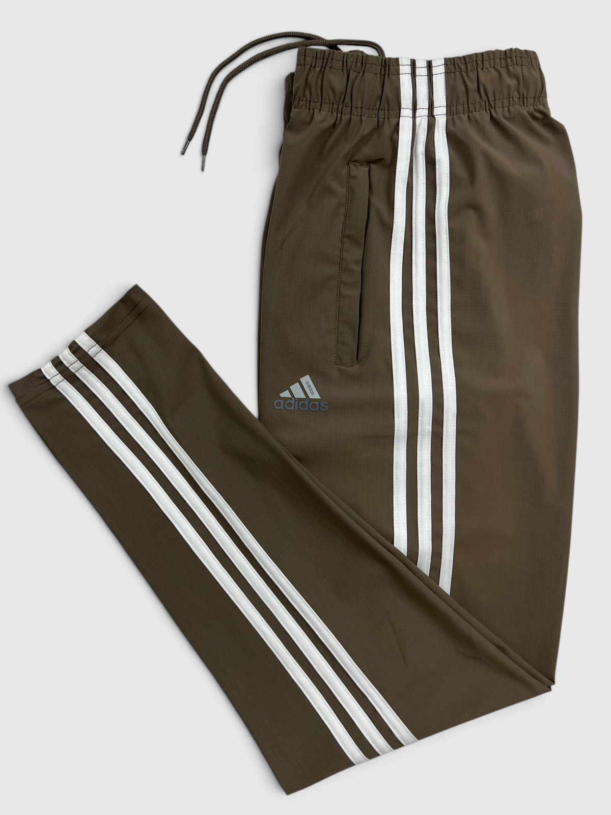 4-Way Stretch Ultra Soft Fabric 3 Stripes-Brown
