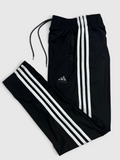 4-Way Stretch Ultra Soft Fabric 3 Stripes-Black