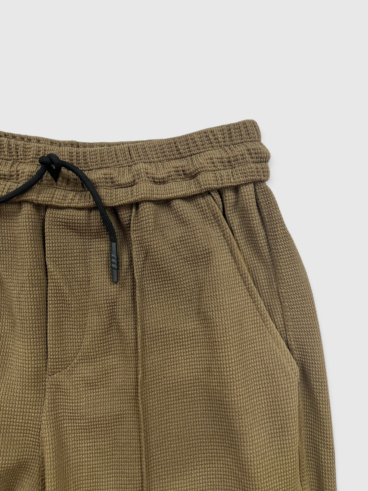 Imported Waffle Fabric Trouser - Mustard