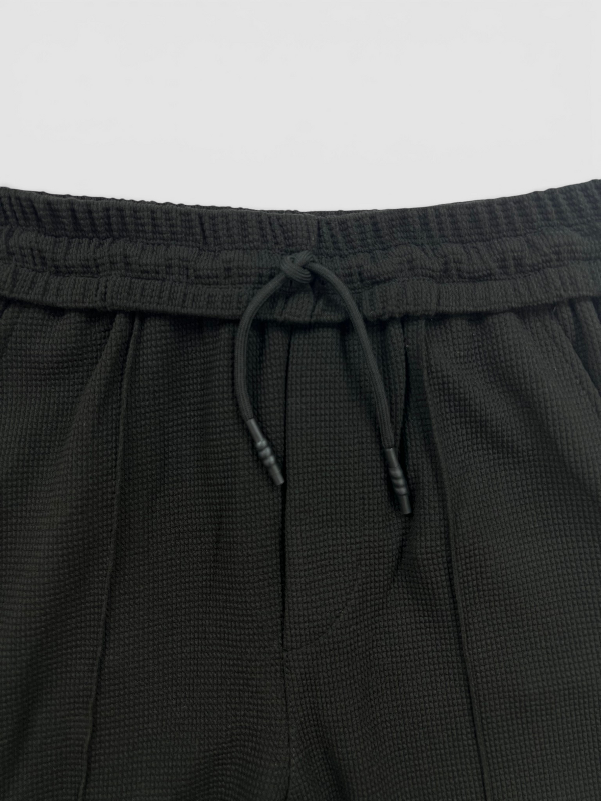 Imported Waffle Fabric Trouser - Black