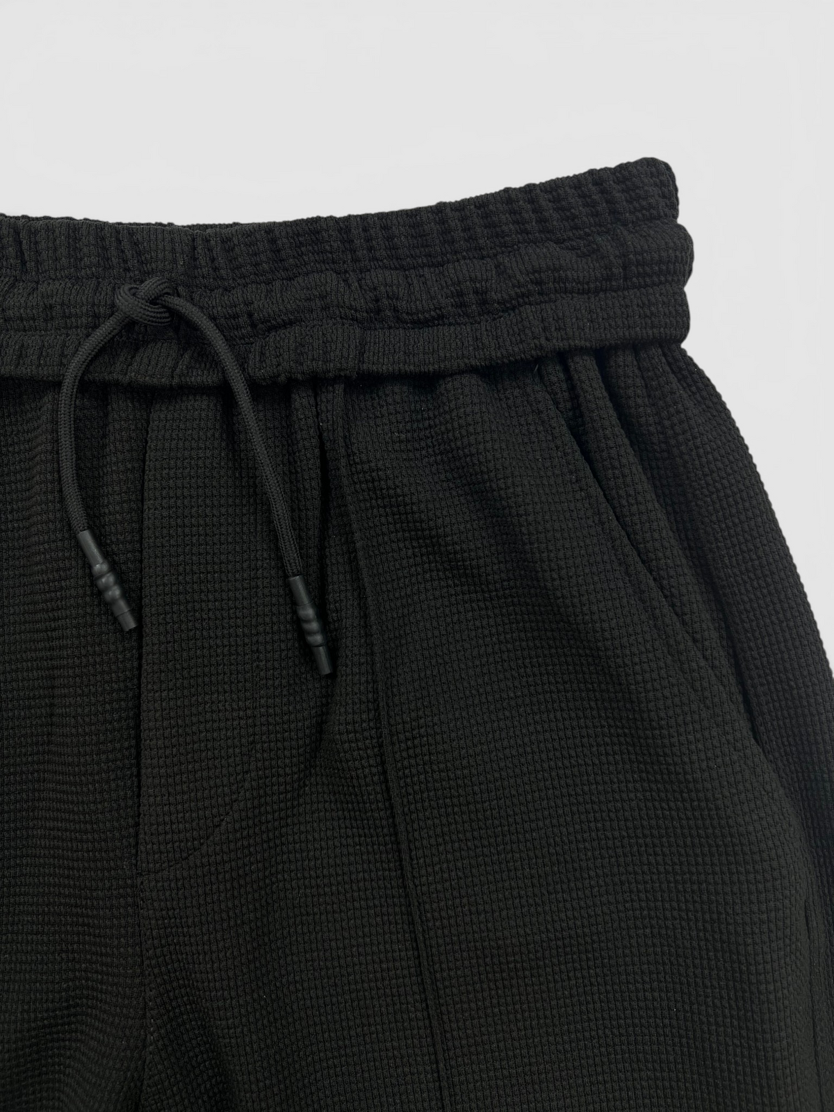 Imported Waffle Fabric Trouser - Black