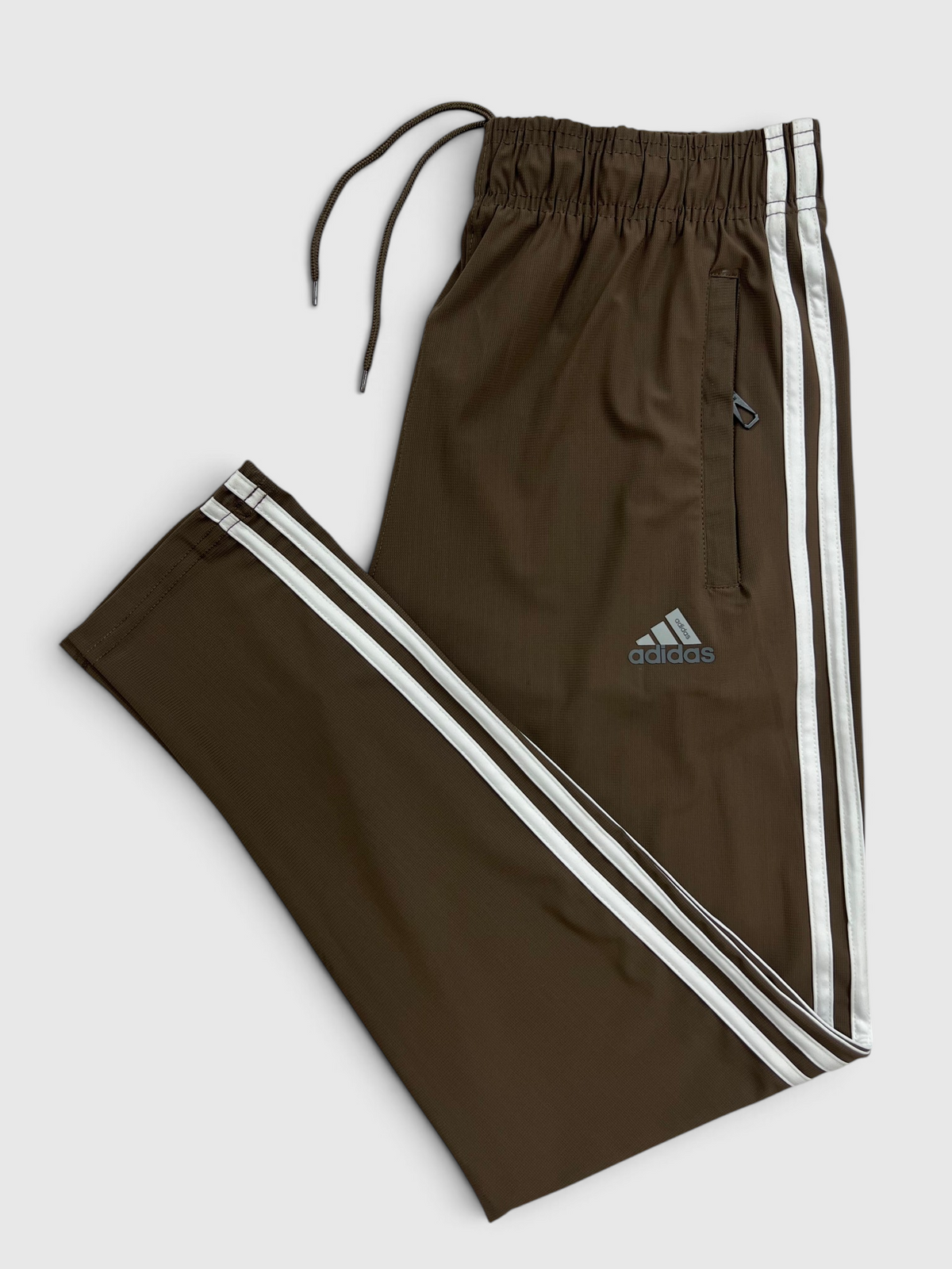 4-Way Stretch Ultra Soft Fabric 3 Stripes-Brown