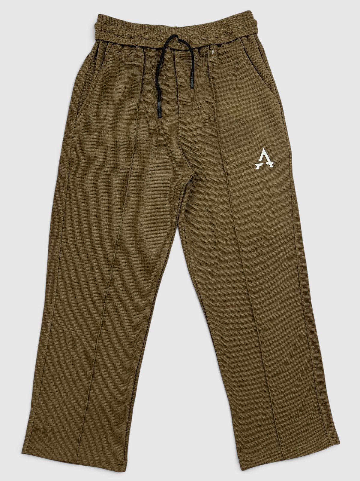 Imported Waffle Fabric Trouser - Mustard