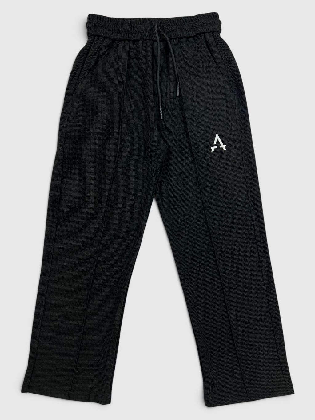 Imported Waffle Fabric Trouser - Black