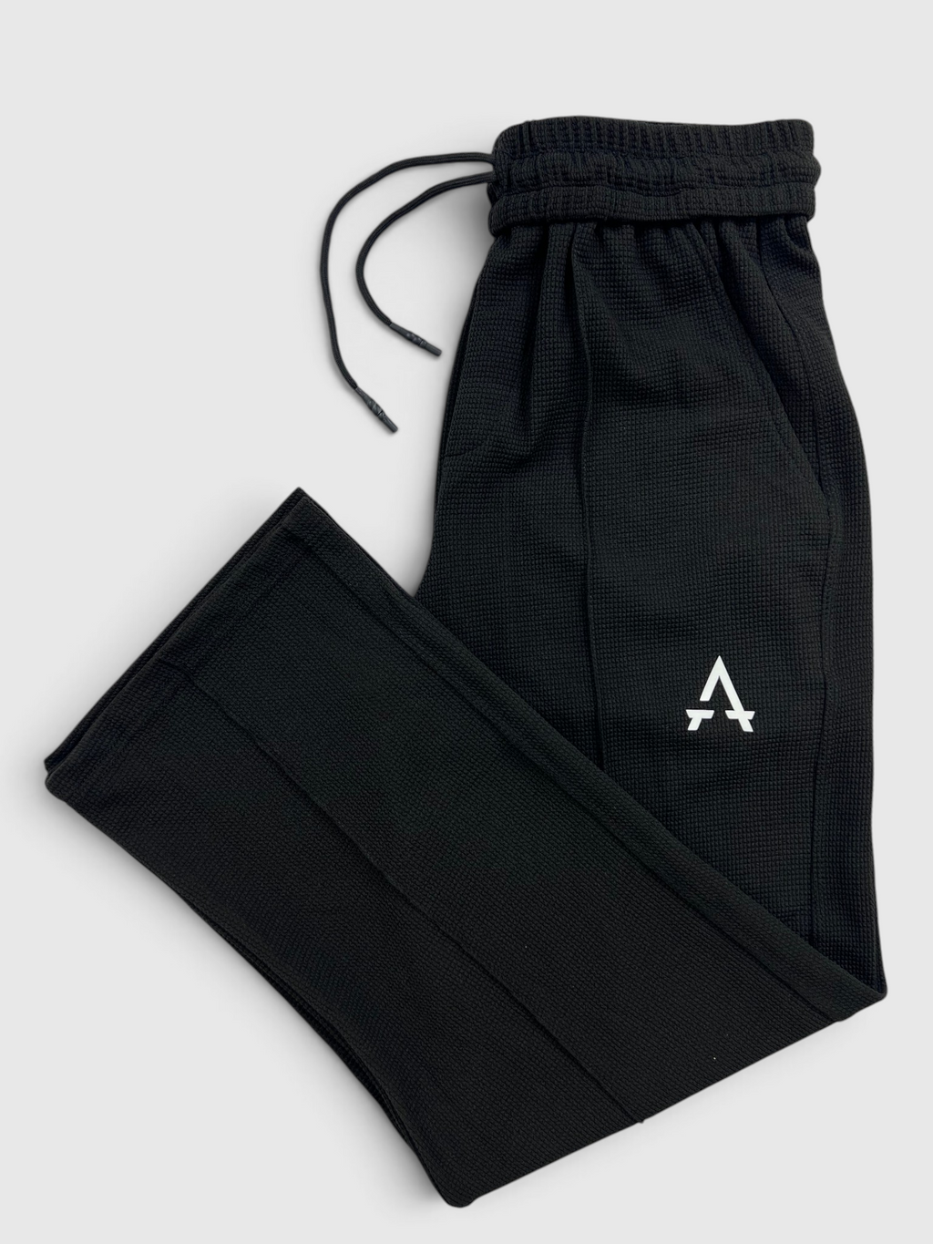 Imported Waffle Fabric Trouser - Black