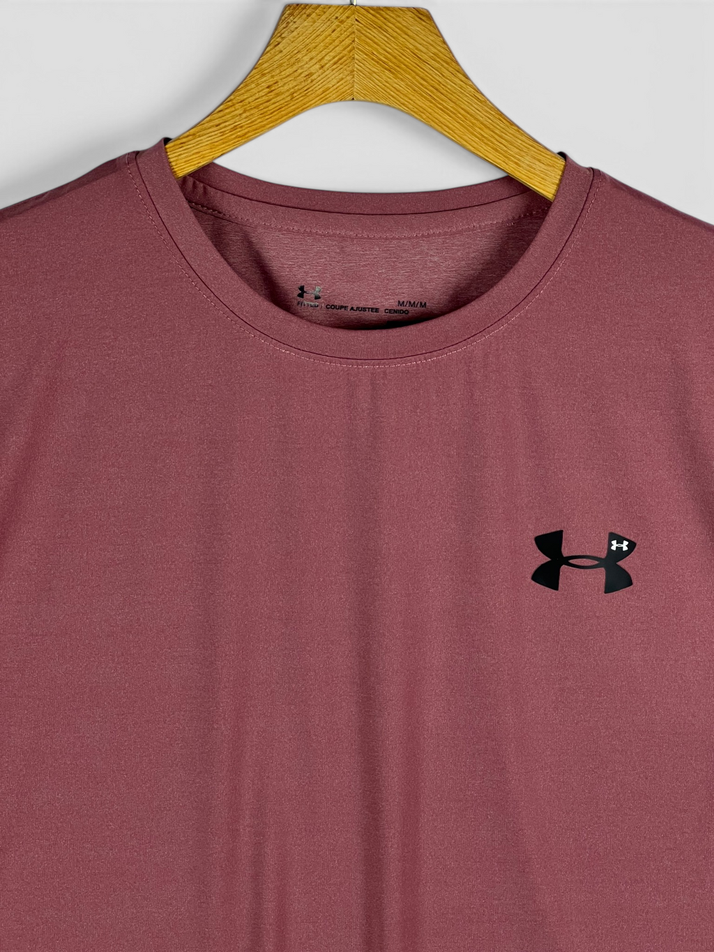 UA Dri-fit Tee – 4-Way Stretch- LT Burgundy
