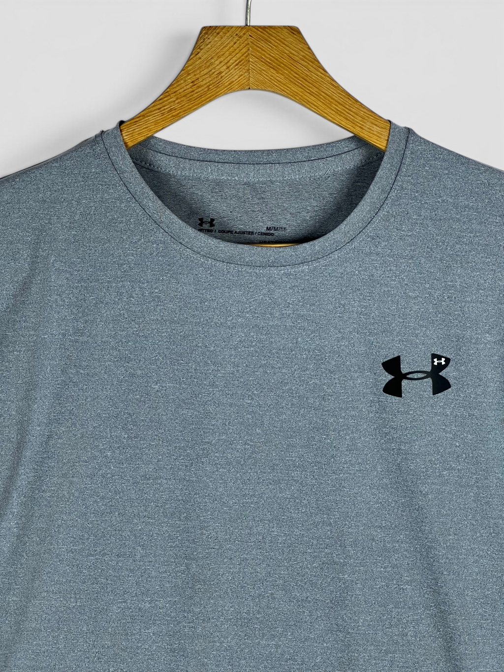 UA Dri-fit Tee – 4-Way Stretch- Grey