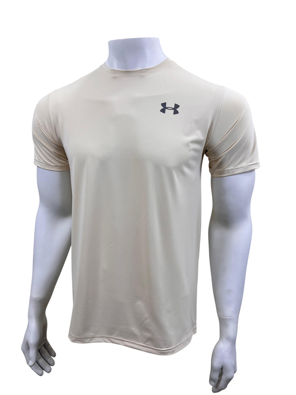 UA Dri-fit Tee – 4-Way Stretch- Cream