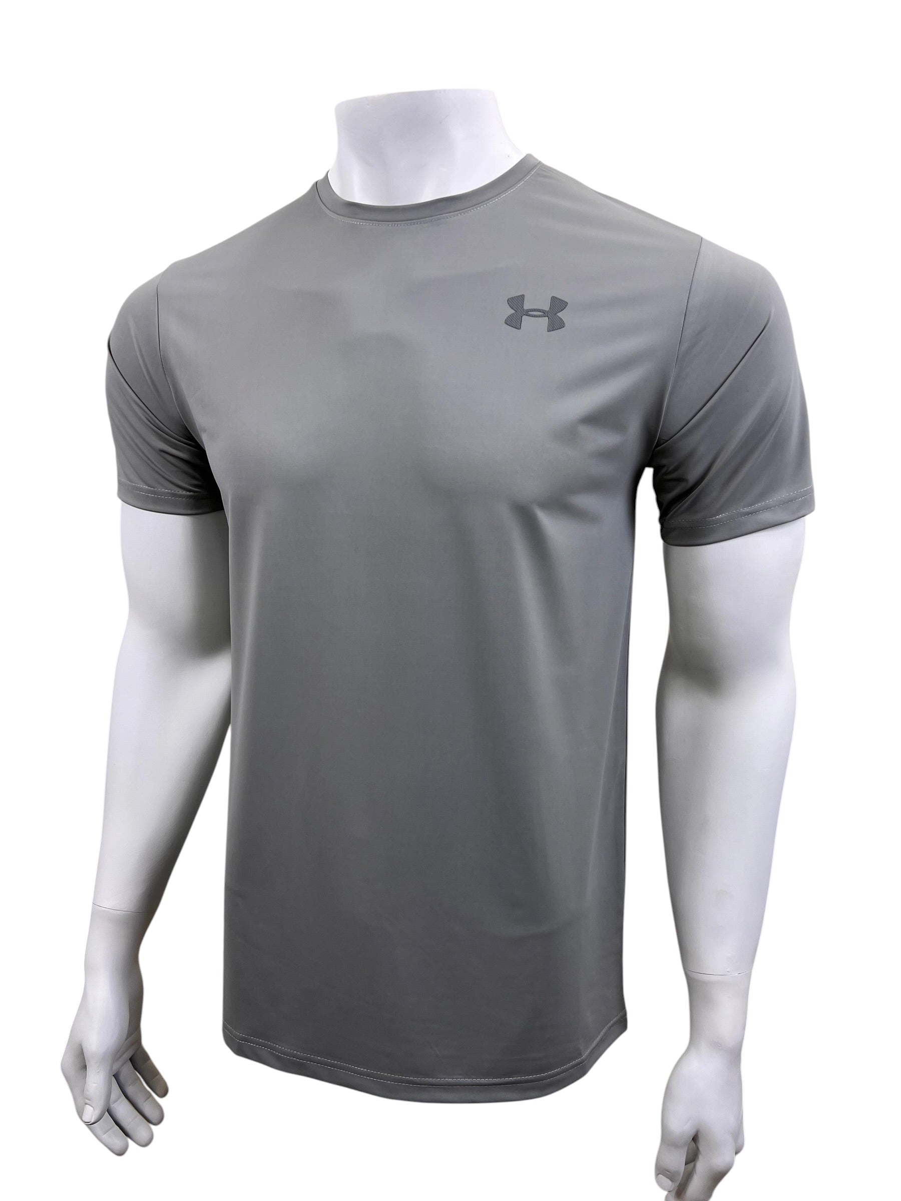 UA Dri-fit Tee – 4-Way Stretch- Grey