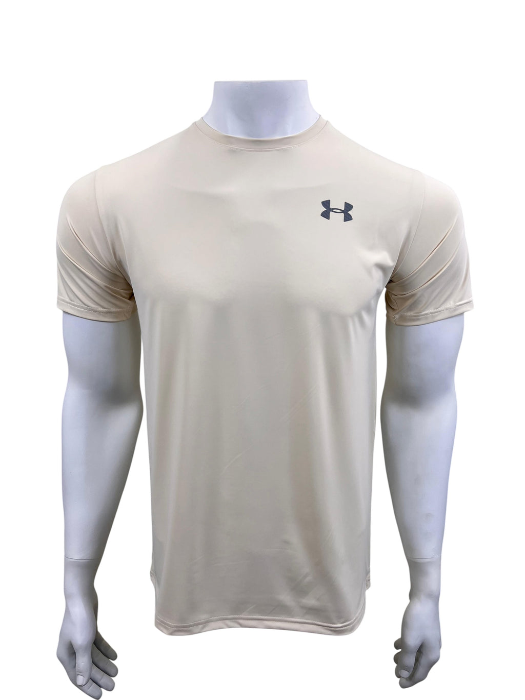 UA Dri-fit Tee – 4-Way Stretch- Cream